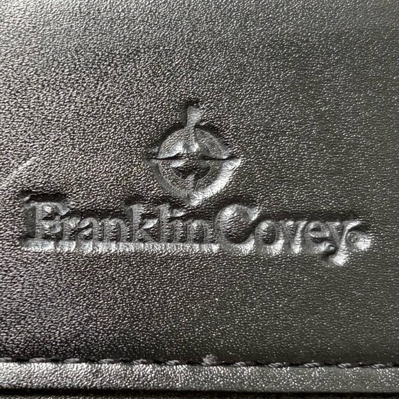 Franklin Covey Black Leather Planner / Organizer Bag - Picture 2 of 15